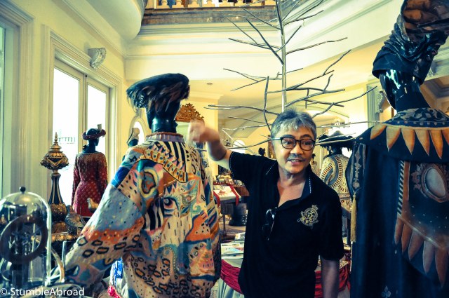 Mr. Darsono himself showing us his creations.