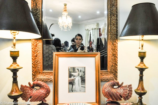 Wearing his Creations.