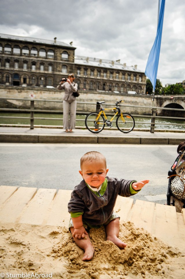 Joshua liked the sand!