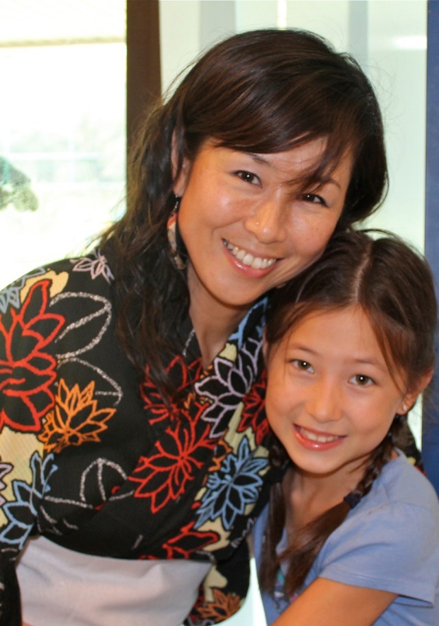Kaho with her oldest girl