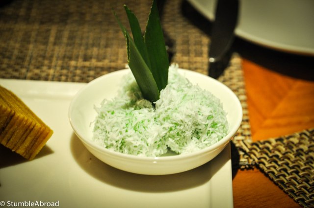 My favorite: Sticky rice ball with shaved coconut 