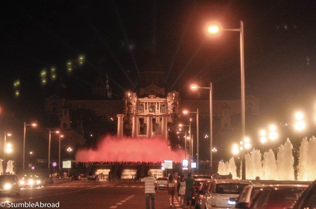 Walking on Placa Espanya 