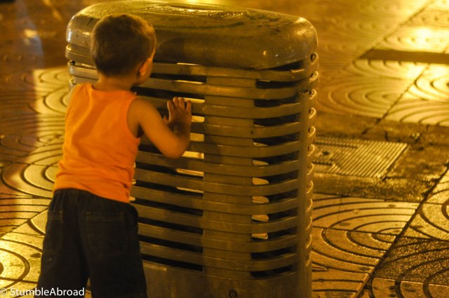 Evan was very impressed by the street vents 