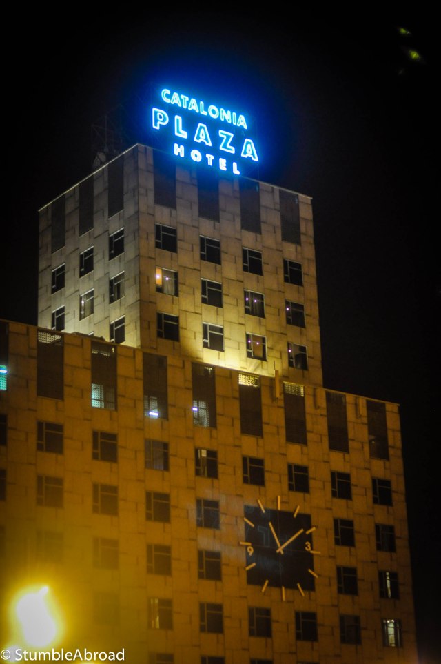 This hotel has an observation deck from where you can see the whole street