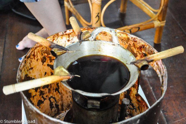 The wax and tjantings are ready 