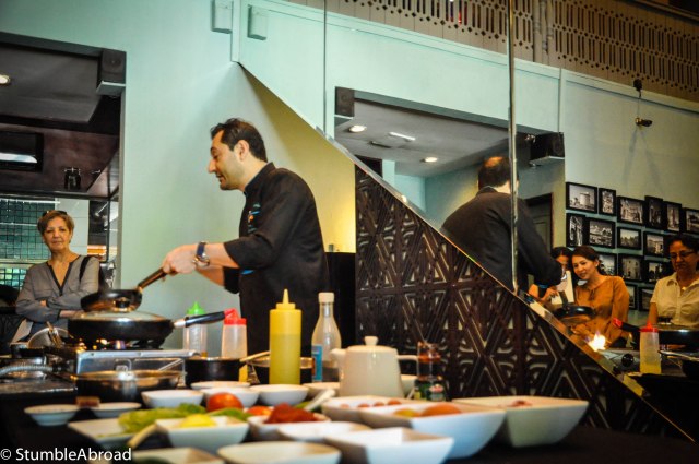 Working on the main course 