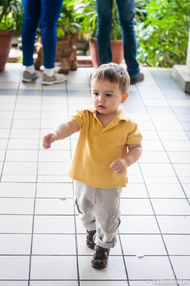 Josh was ready to start the day!