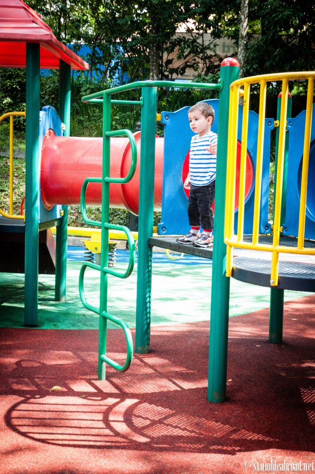 Evan was quick to climb on it!