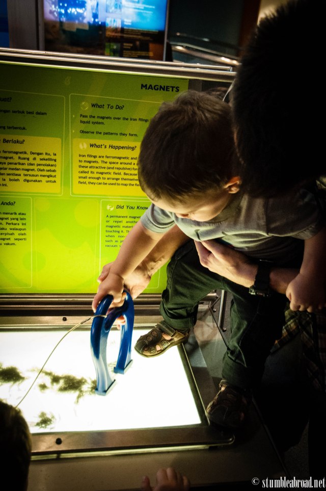 Joshua wanted to play, too. 