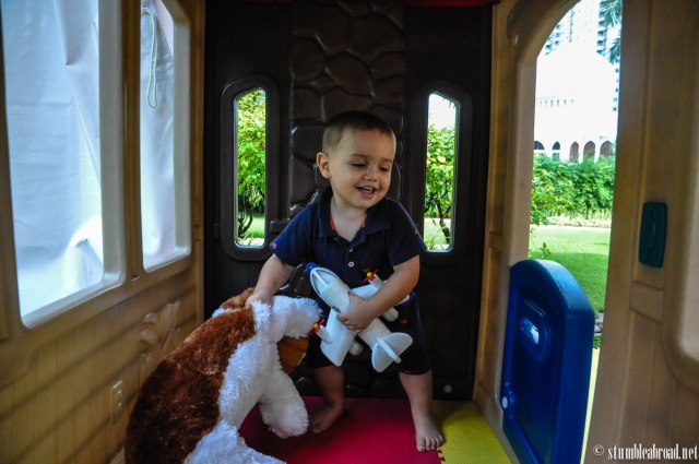 Joshua was having a blast