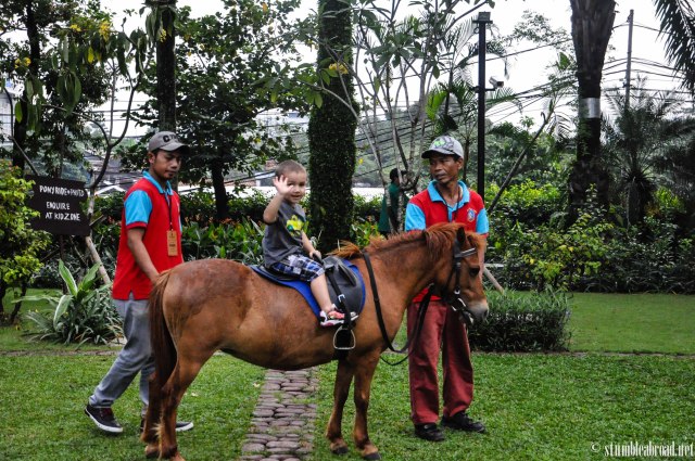 Evan loved riding the pony!