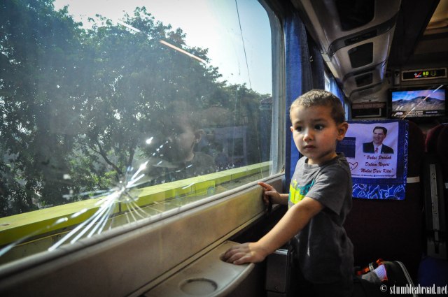 Looking out the window despite the crack... 