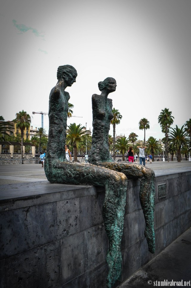 Statues by the water