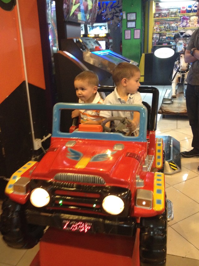 Playing at the Stingers in Bandung Indah Mall