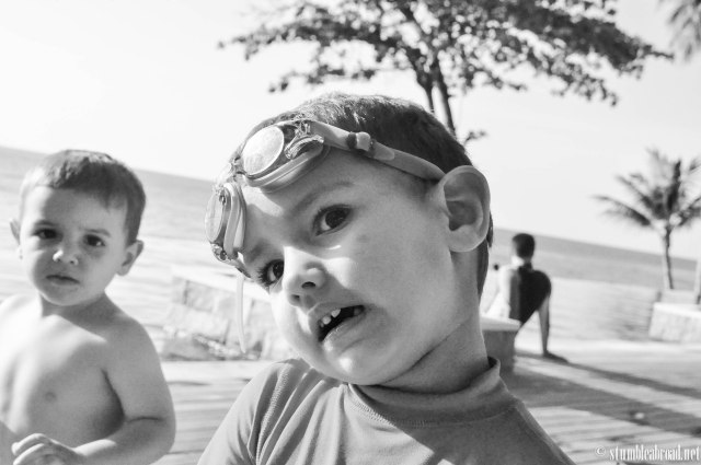 Boys ready to jump in