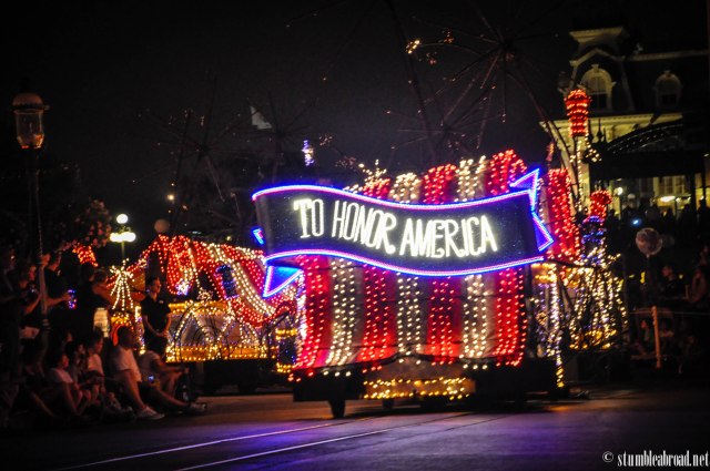 Beautiful patriotic cart.