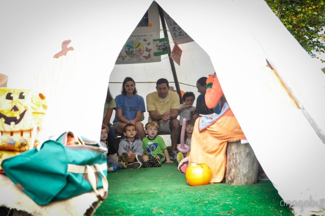 Story time at the Teepee 