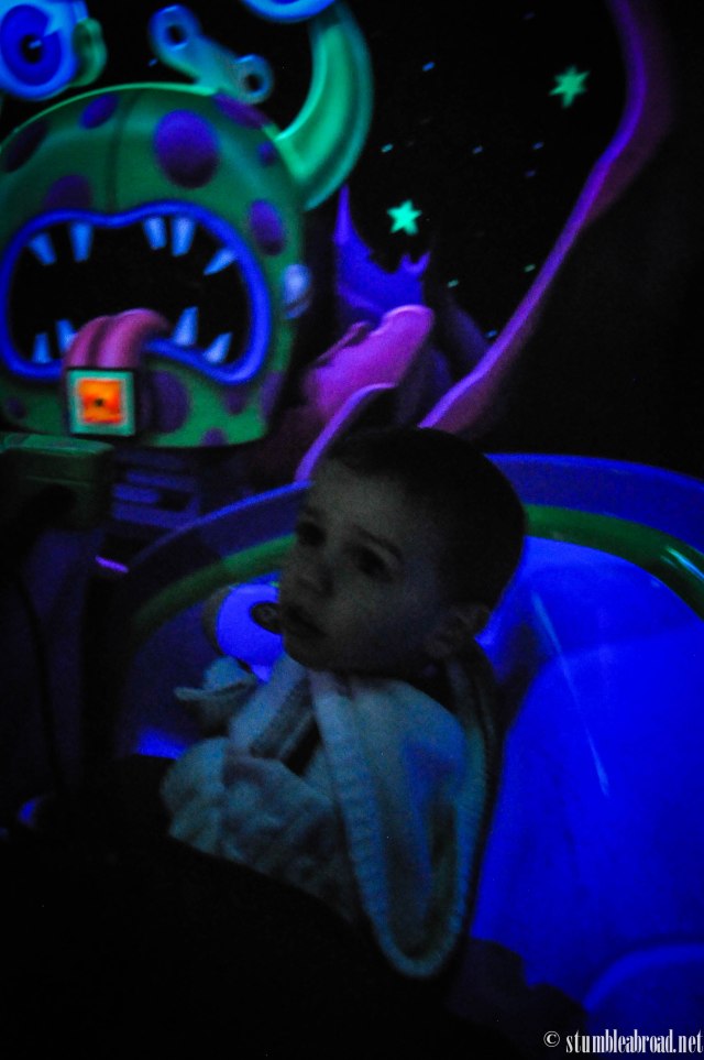 Josh was a bit scared of the aliens.